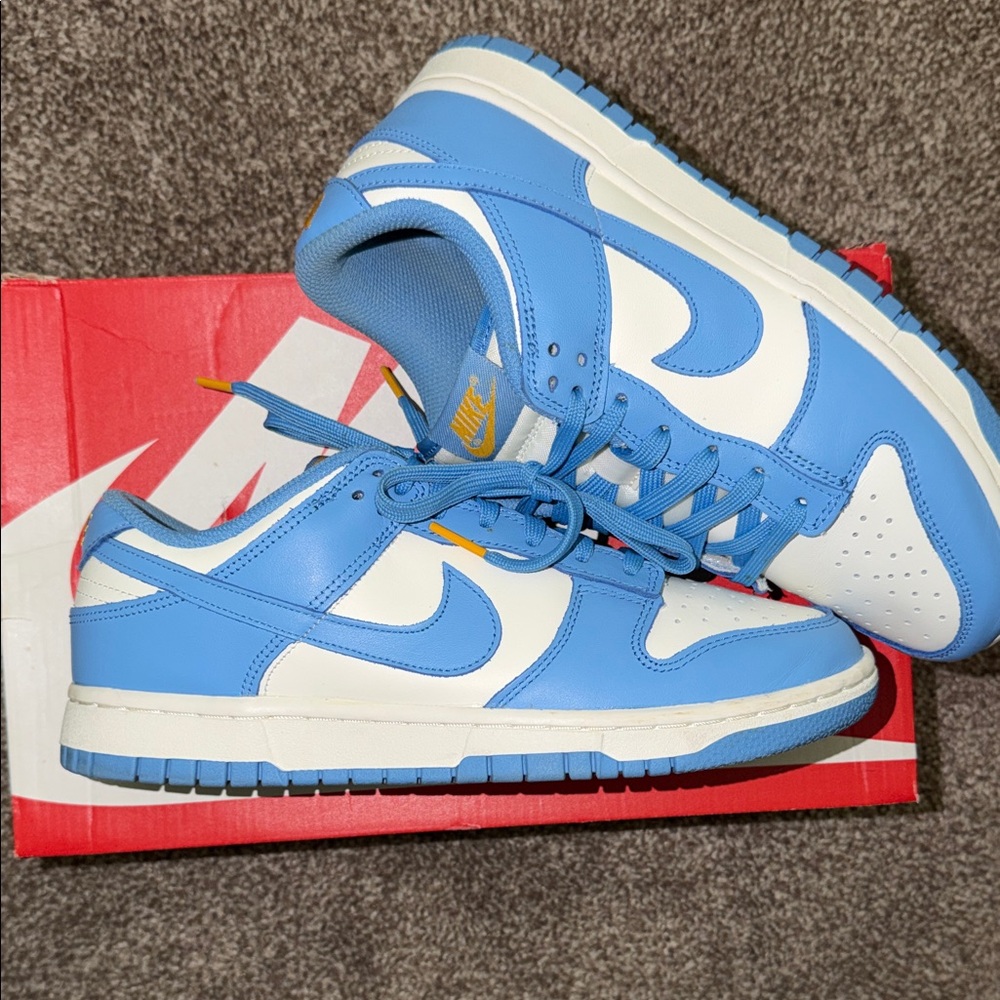 Nike Sky Blue and White Low-Top Sneakers